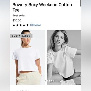 NWT BANDIER CROPPED TEE